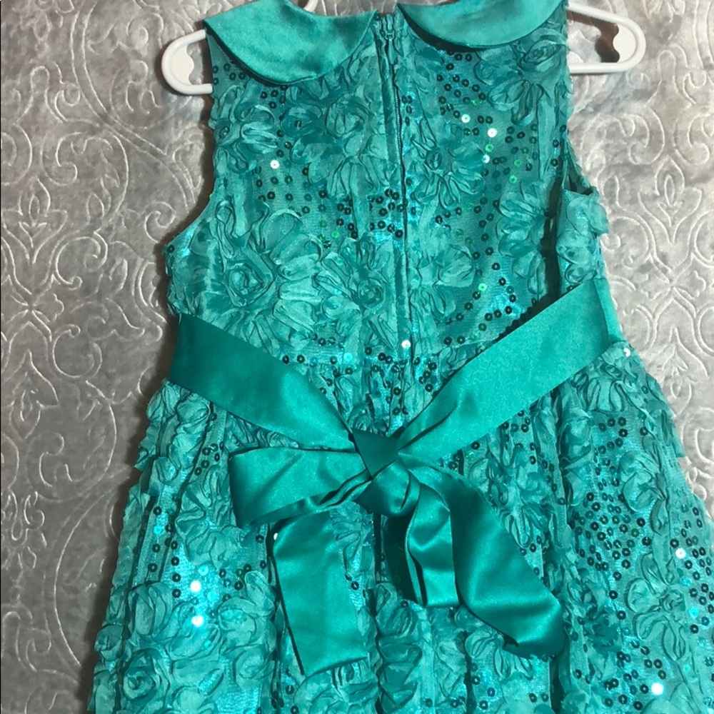 Bonnie Jean girls sequence floral dress sz 5 - Picture 4 of 7